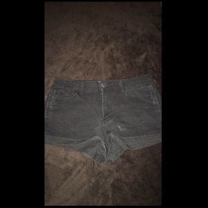 Black jean shorts